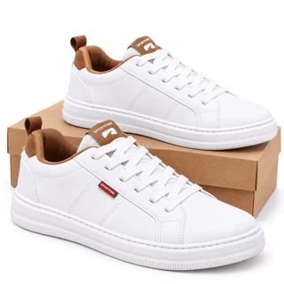 Tenis Masculino Sapatenis Homem Sportfire Original Polo Confortvel Casual Leve Elegante Versatil Preto Branco