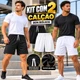 🔥 Kit 2 Bermudas Shorts Masculino Unissex Futebol Futsal Academia Treino Esportivo Sem Bolsos M ao XG short CALÇAO 🔥