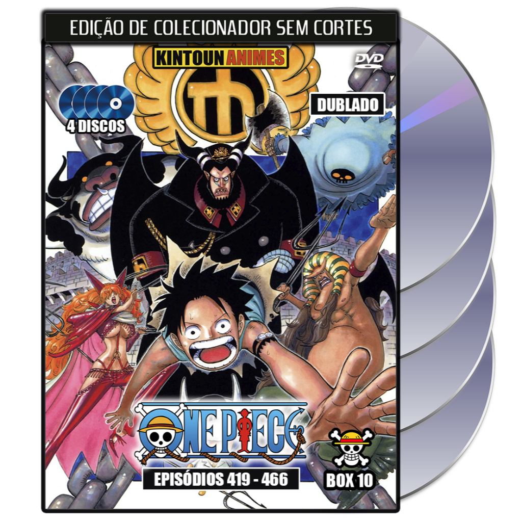 One Piece Box 10 - Episódios 419 Ao 466 Dublado Em Dvd | Shopee Brasil