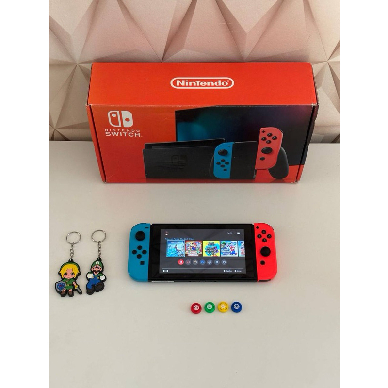NINTENDO SWITCH V2 DESBLOQUEADO + 10 JOGOS DA SUA ESCOLHA COM