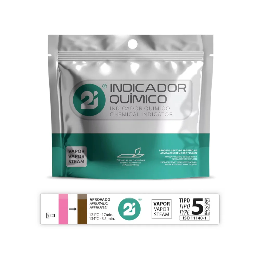 Indicador Químico Esterilização Autoclave Caixa com 25 unidades
