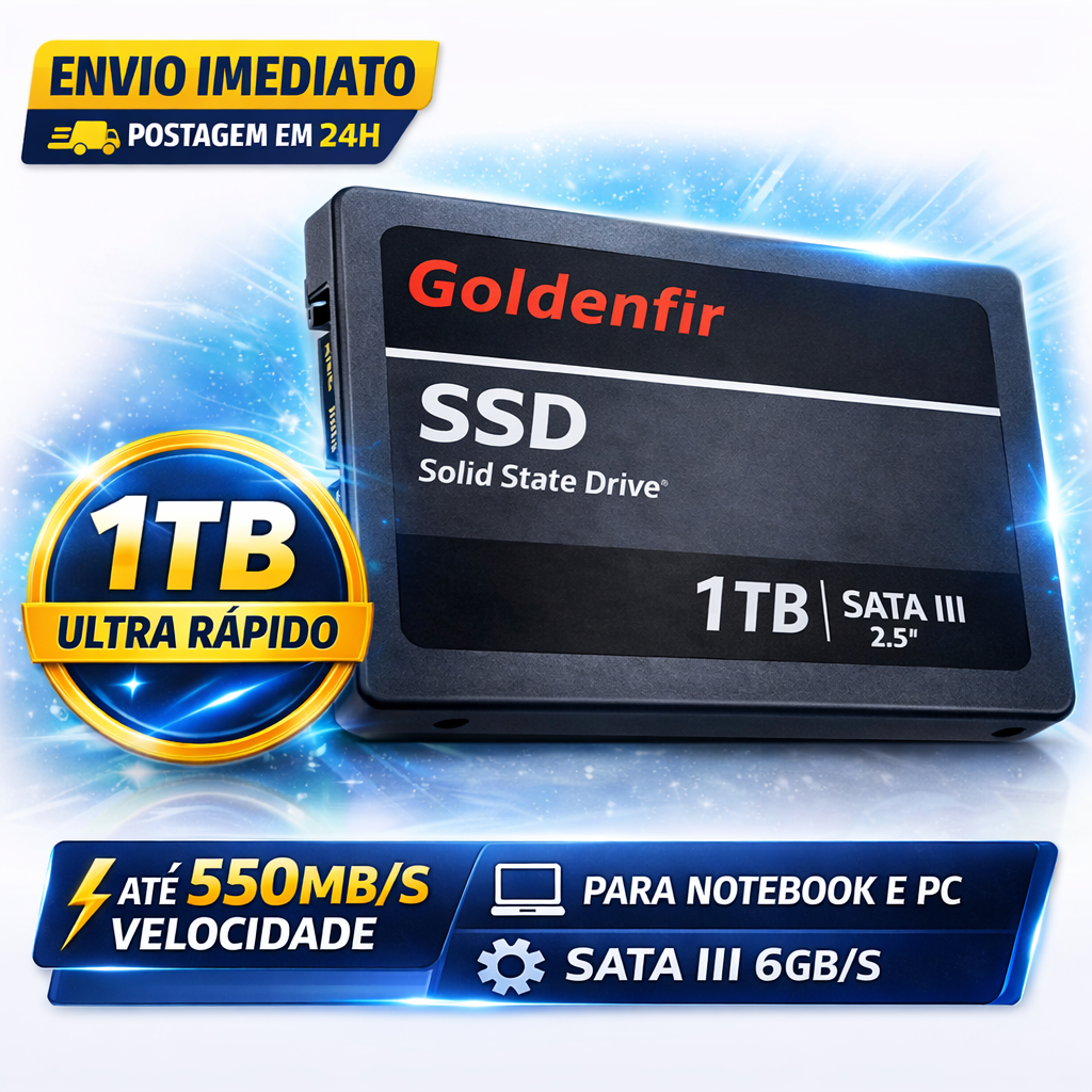 Goldenfir 2.5インチSSD 1TB HD SSD 1TB Goldenfir 2.5 SATA III Alta Velocidade 550MB/s