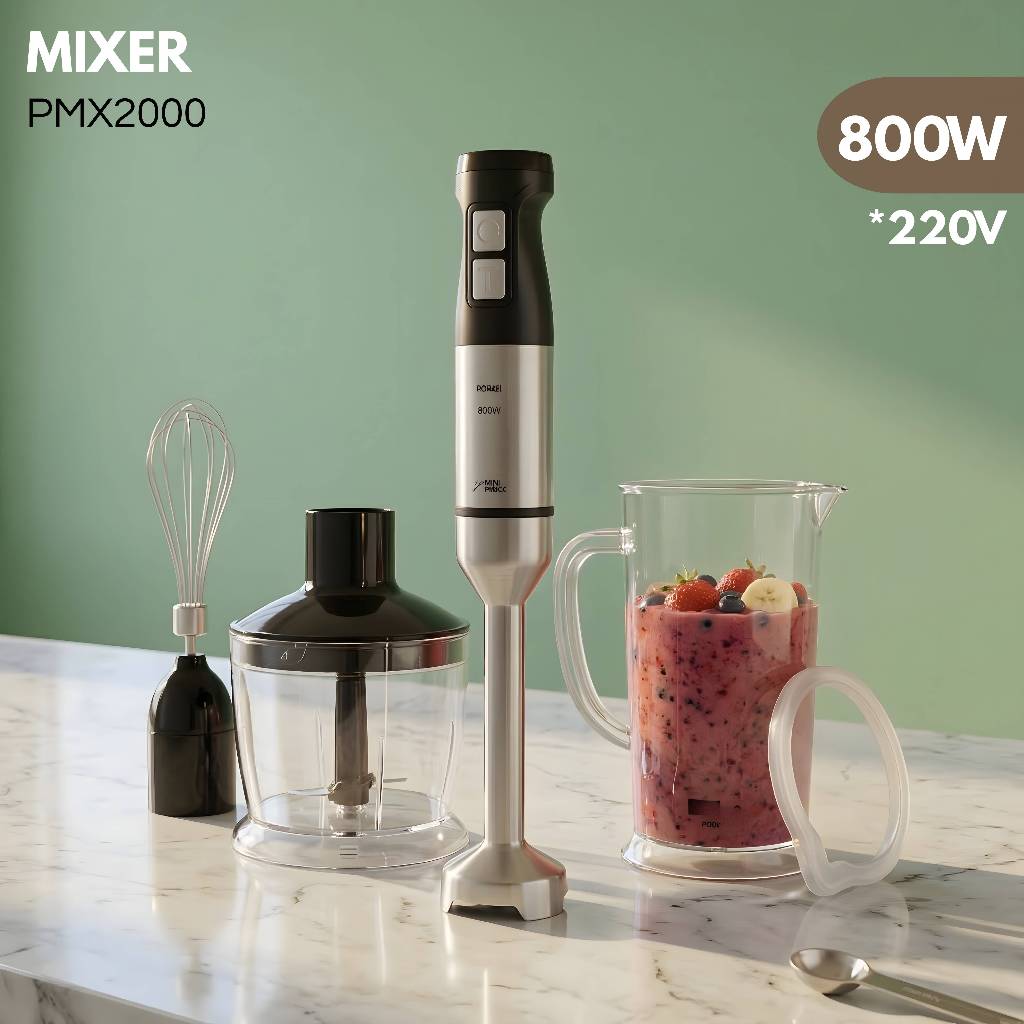 Mixer 3 em 1 de Mão Portátil 800w Potente 220v Profissional Batedeira ...