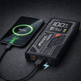 Compressor de Ar Portátil Sem Fio Digital Inflador de Pneus Carro Moto Bike com Bateria Recarregável e Power Bank