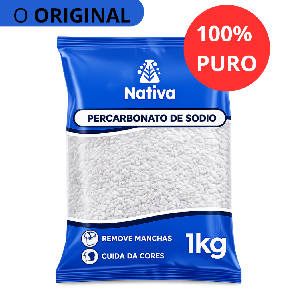 Percarbonato de Sódio 100% Puro - Tira Manchas Premium Roupas Brancas e Coloridas
