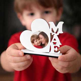 Atacado 100 lembrança Placa Coração Mini Porta Retrato Dia Das Mães Branco foto 4 cm escola, creche em Oferta na Shopee