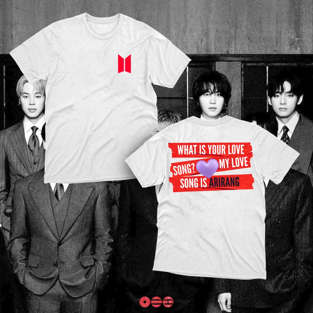 Camiseta My Love Song is Arirang - Bangtan Frente + Costas Kpop