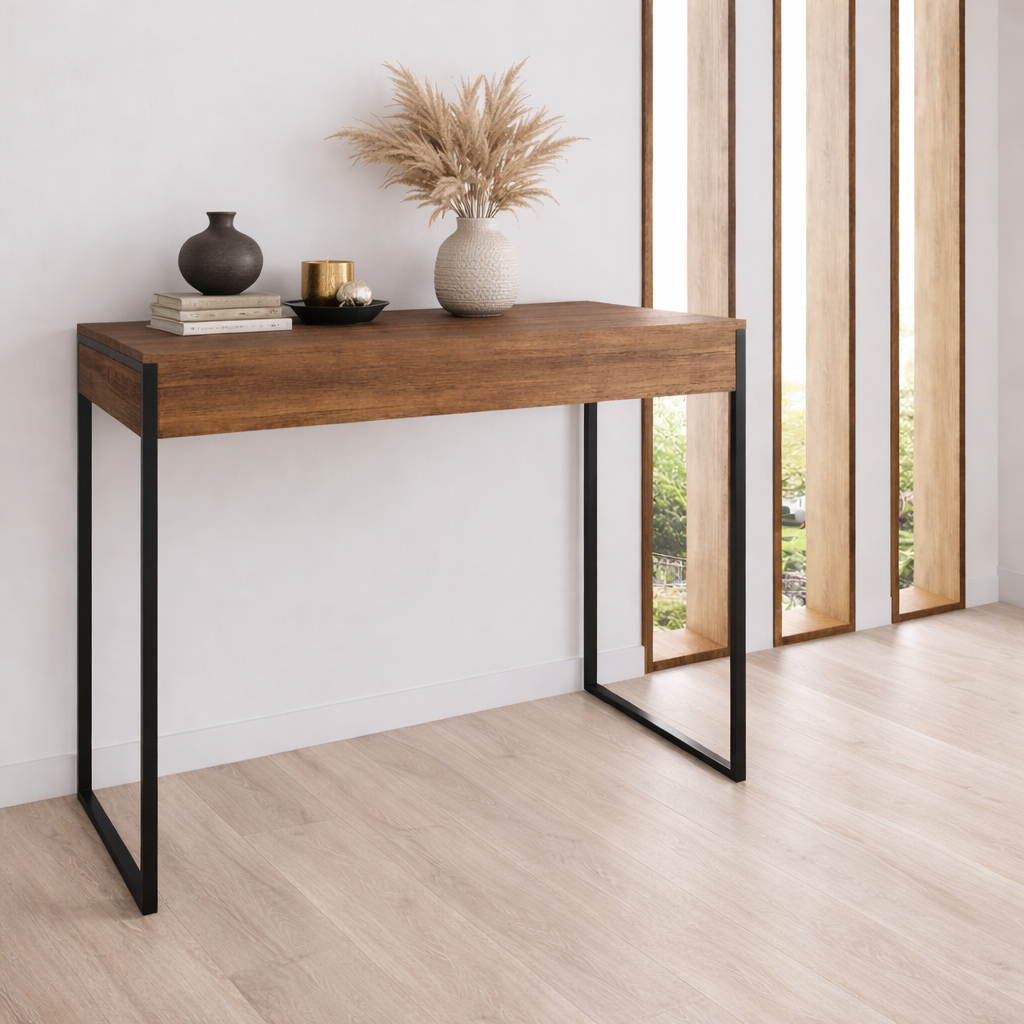 Aparador de Sala Industrial 120x40cm Buffet Decorativo Moderno com Base ...