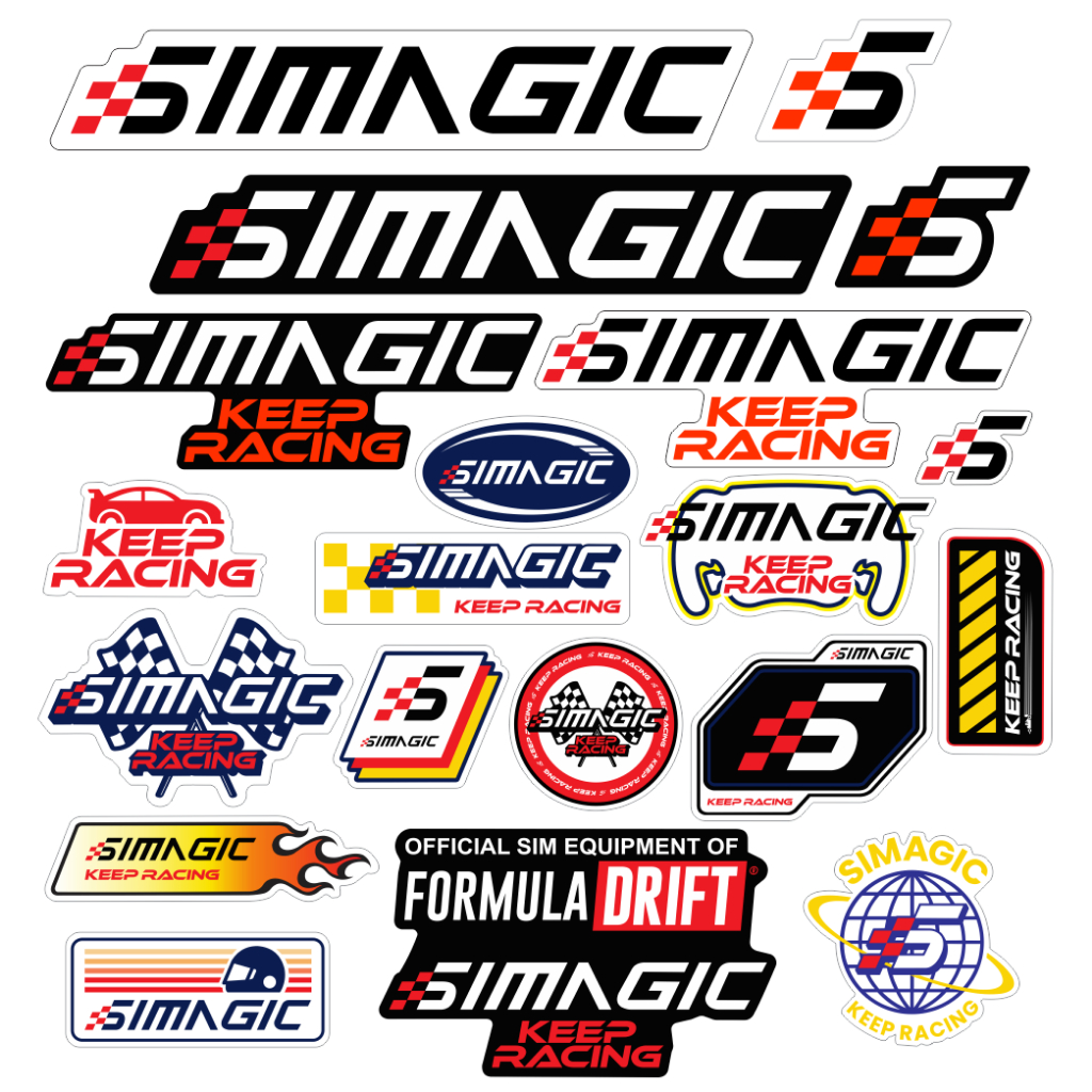 Adesivos Simagic simulador sim racing direct drive trackday race simrig ...