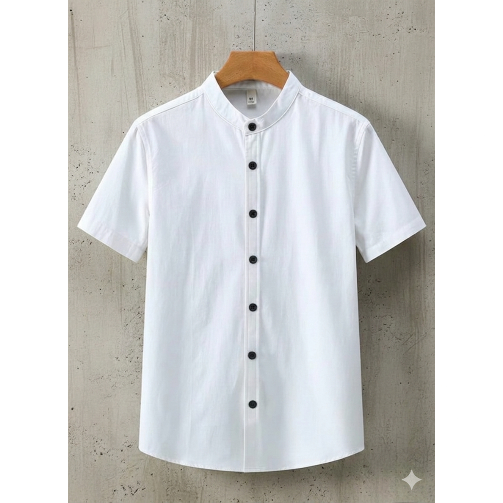 Camisa Branca Gola Padre Branco Modelo Masculino – Elegância Casual ...
