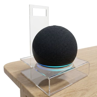 Suporte de Acrílico para Alexa Echo Dot 4 e 5 Organizador Tomada Escritório