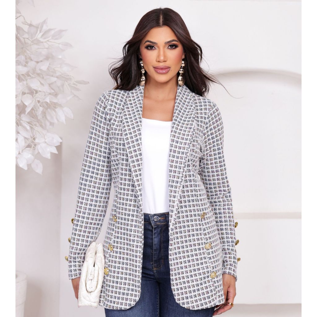 double breasted blazer em Promoção na Shopee Brasil 2026