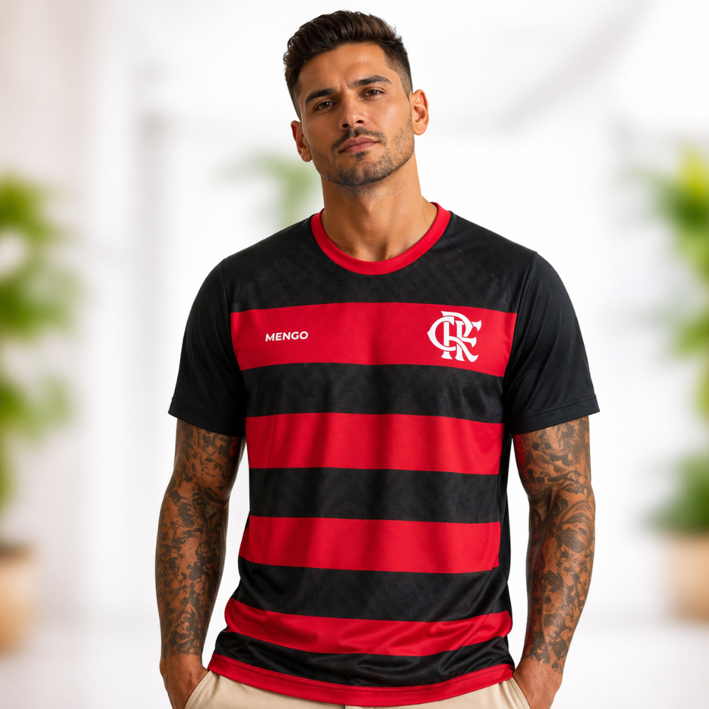 Camisa Masculina do Flamengo Original Torcedor Mengão Casual 100% ...