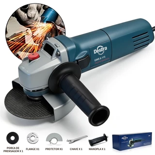 Esmerilhadeira Lixadeira Angular Desbra 1000W 115MM 110V/220V Versátil Para Obra e DIY