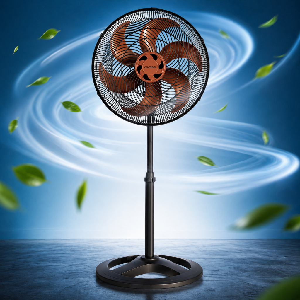 Ventilador de Coluna 50cm Ventisol Turbo 6 Pás Oscilante Preto Bivolt ...