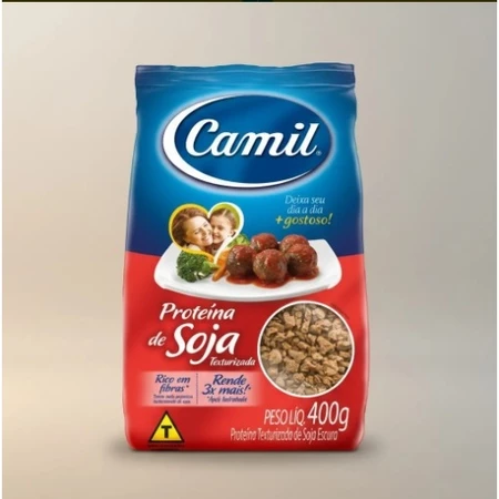 Proteína De Soja Texturizada Camil 400g Pacote com 20 Unidades