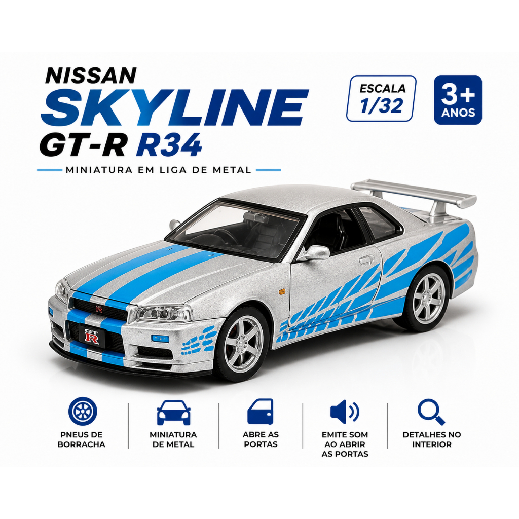 nissan skyline gtr r32 em Promoção na Shopee Brasil 2026