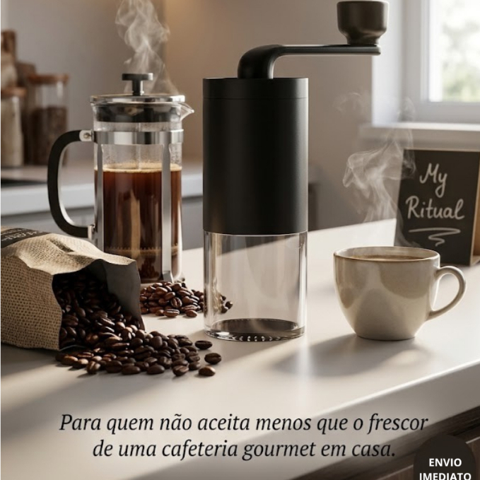 Moedor De Café Manual Para Seu Ritual Aroma Terapia Em Casa 