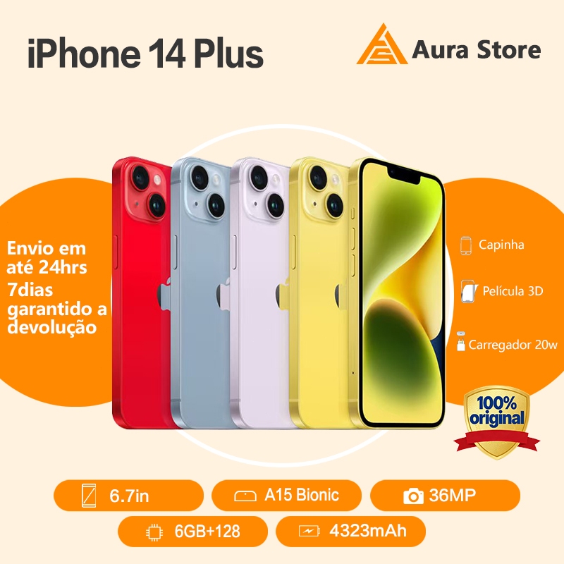 ESIM ] Celular iPhone 14 Plus 128GB Dual E-SIM Original | Shopee