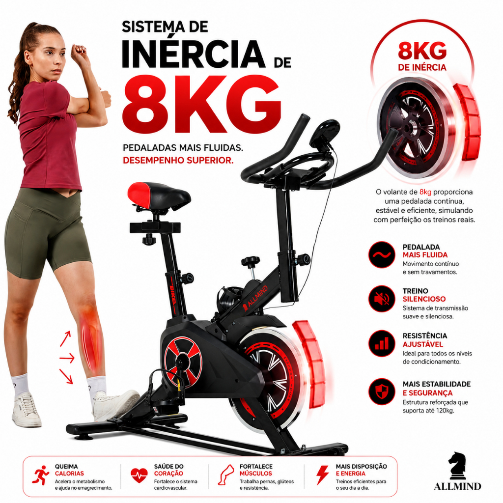スポーツ フィットネス、トレーニング Bicicleta Bike Ergometrica Spinning Academia Fitness Profissional