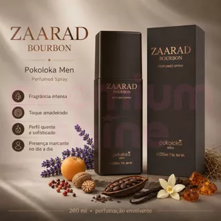Perfume Spray Zaarad Bourbon Men 200ml Pokoloka Masculino