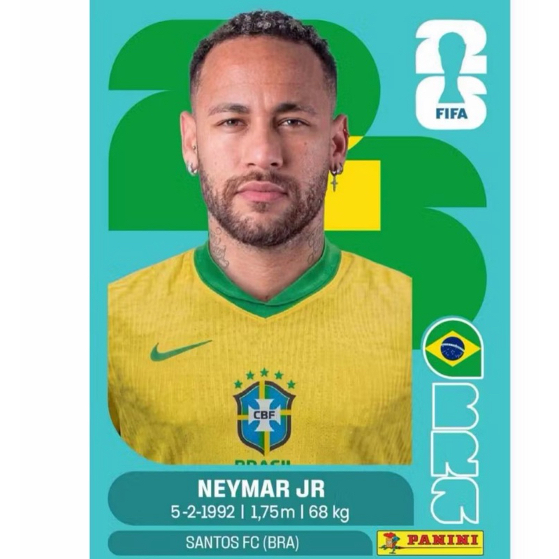 FIGURINHAS DA COPA 2026 - NEYMAR (REPLICAS) | Shopee Brasil