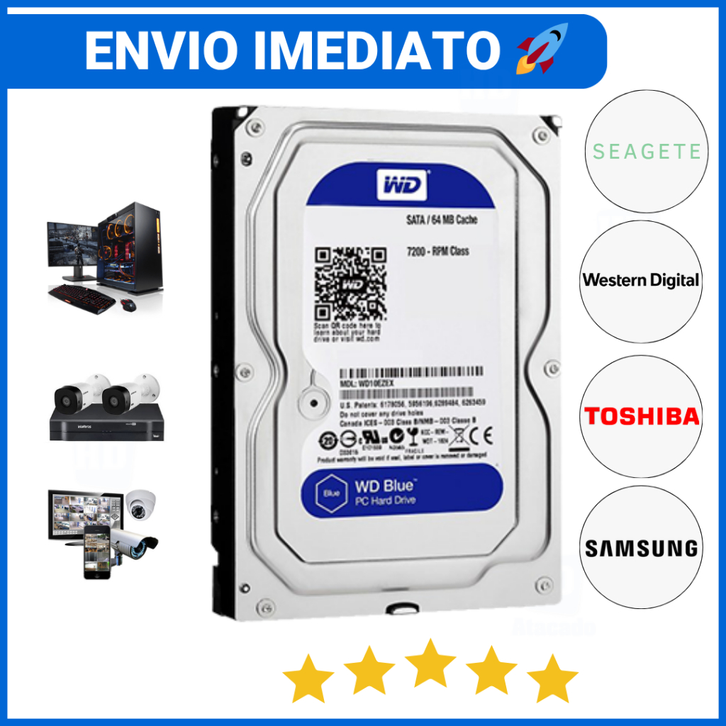 WD Blue 1TB SSD & Seagate 2TB HDD セット hdd seagate barracuda 2 tb p notebook st2000lm015 em Promoção na