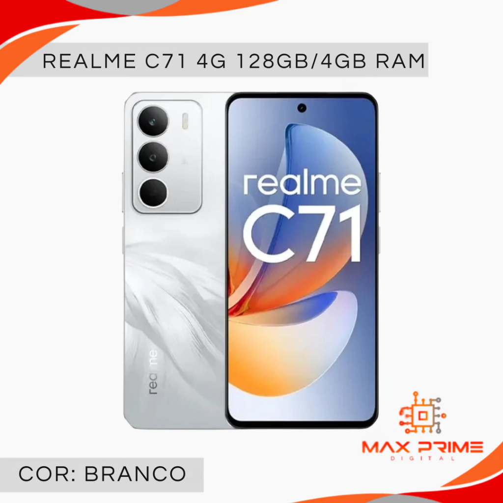 Realme C71 4G Versão Global | 128GB ou 256GB, NFC, IP64, Tela 6,67