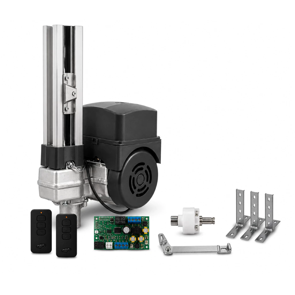 PPA Kit Motor Portão Basculante PPA BV Levante SP 250Kg 1/4HP 220V Trilho 1,4m + 3 Suportes + 2 Controles Original 220V