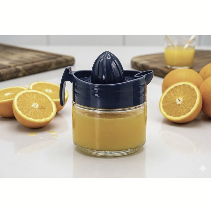 Espremedor de Vidro Manual de Frutas Com Alça 300ml Flux