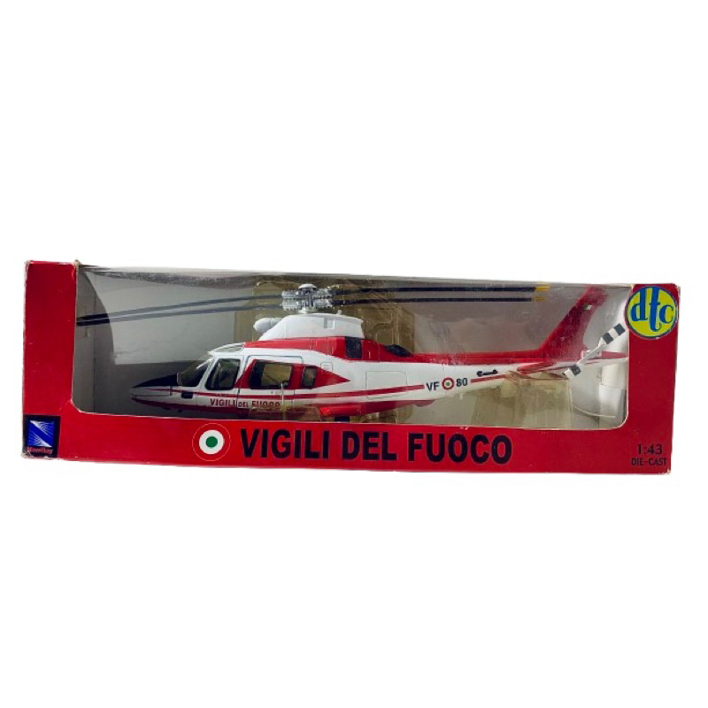 Maquete Helicóptero Agusta A109 Power Vigili Del Fuoco 1/43 New