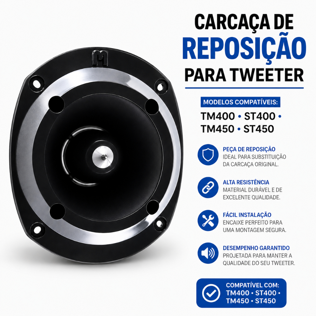 Frente Carcaça Reposição Super Tweeter Tm400 St400 Tm 450 St 400