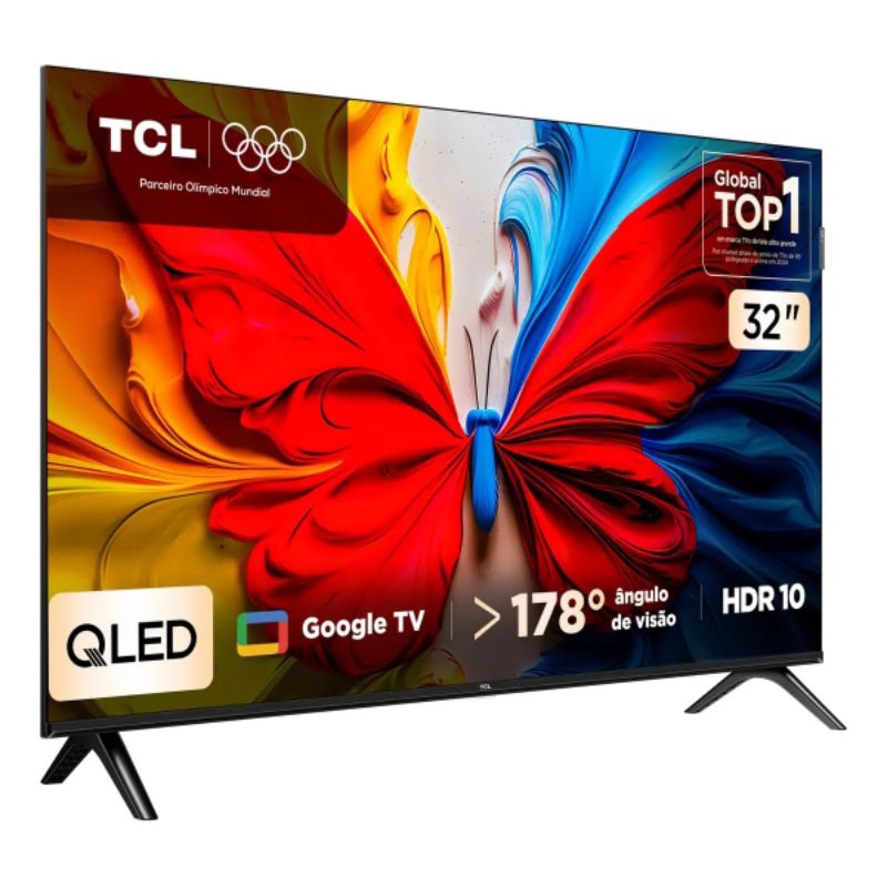 Smart TV TCL 32 Polegadas HD QLED S5K WiFi Bluetooth Google TV 2 HDMI ...