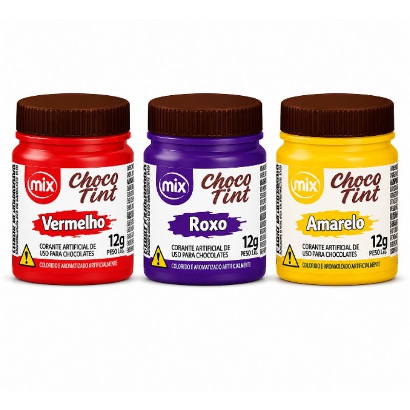 Kit 3 Corantes para Chocolate Choco Tint 12g Mix | Escolha S