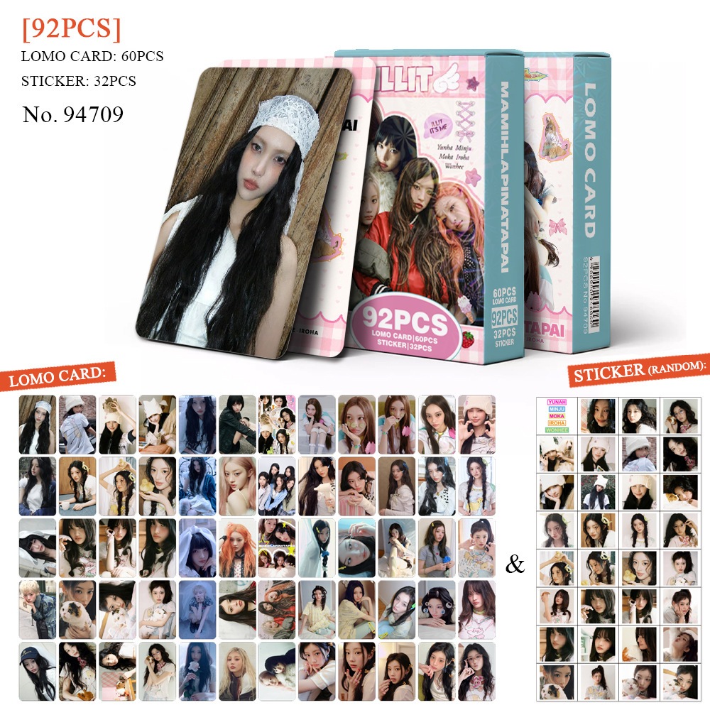K-POP 60pcs/box com 32pcs adesivo ILLIT Photocard Pronto Para Ser