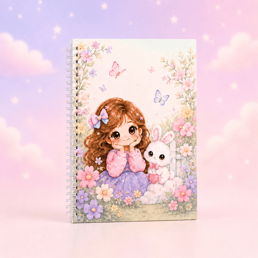 Caderno Personalizado Infantil | Meninas — Jardim Floral