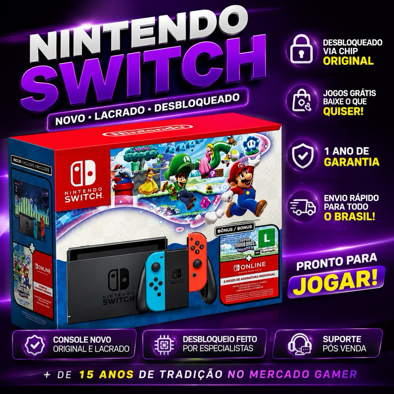 Super Mario 3D World + Bowsers Fury Switch BR Midia Fisica em