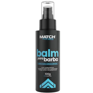 Balm Hidratante para Barba Match 100g Alinha os Fios Modelador Anti Frizz Ação Antibacteriana