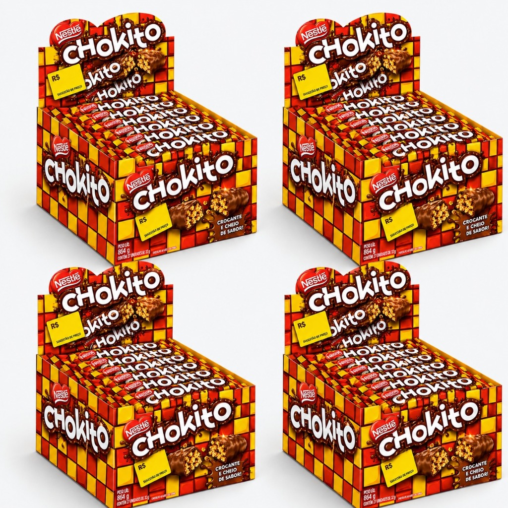 Chokito Chocolate Nestlé Caixa com 30 Unidades de 32g cada