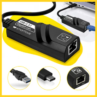 Adaptador Ethernet Usb 3.0 Rj45 Rede Gigabit 10/100/1000 Mpbs Gbps Para Windows Notebook E Desktop