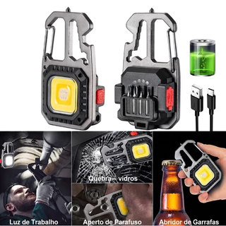 Lanterna LE-8317 LED Recarregável USB-C 6 Modos para Camping Pesca Trilha Carro Emergência