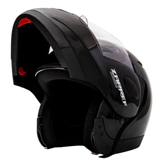 Capacete Moto Taurus Zarref V4 Classic Escamoteável Preto Brilhante