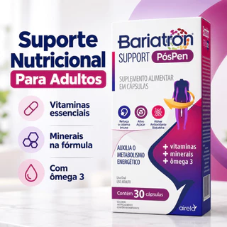 Bariatron Support 30 Cápsulas Vitaminas e Minerais Suporte Nutricional PósPen