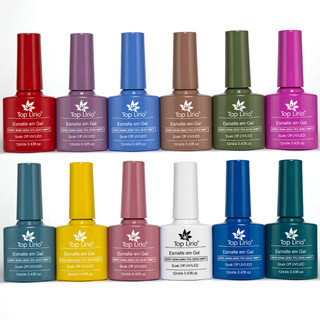 Kit 12 esmaltes em gel LED/UV