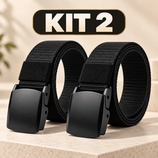 Cinto Masculino 120cm Nylon Ajustável, Fivela Plástica Leve, Uso Diário, Trabalho e Casual