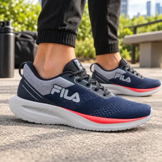 Tênis Fila Rise Up Masculino Preto Cinza Academia Treino Original Confortavel Caminhada Dia a Dia