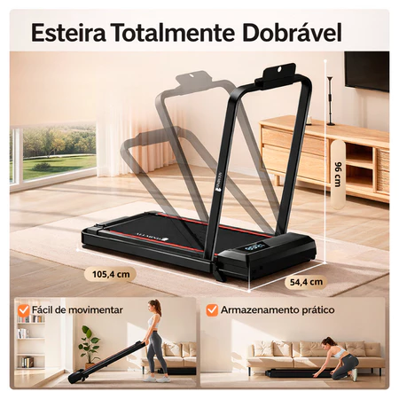 Esteira Elétrica Dobrável Mini Esteira Portátil Com Ou Sem Suporte Apoio Esteira Fitness Trainer