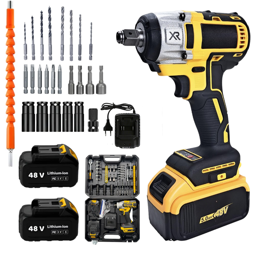 Parafusadeira Furadeira Chave De Impacto 48/96v 02 Baterias Sem