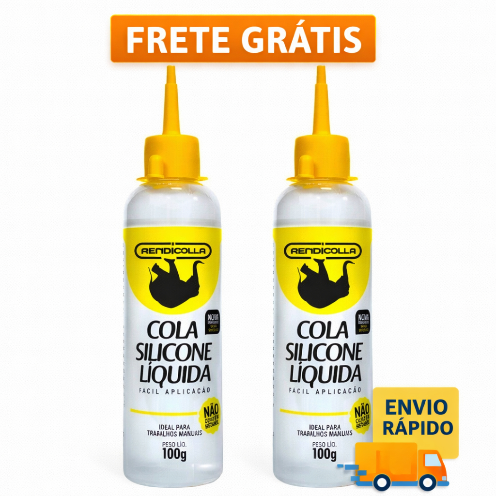 Cola Silicone Líquida Transparente 100g Resistente, Fácil Aplicação ...
