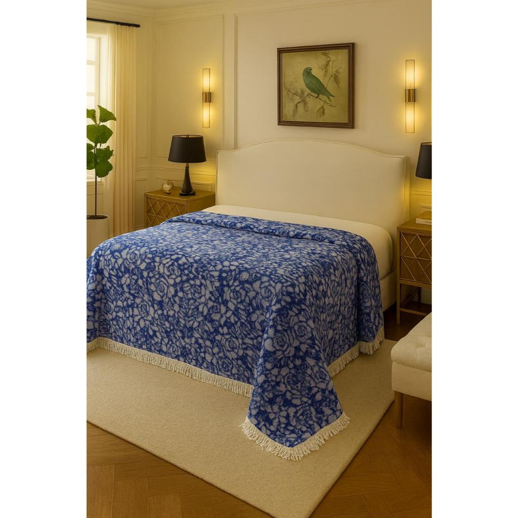Colcha Chenille Casal Padrão 2,20m x 2,40m Manta Canelada